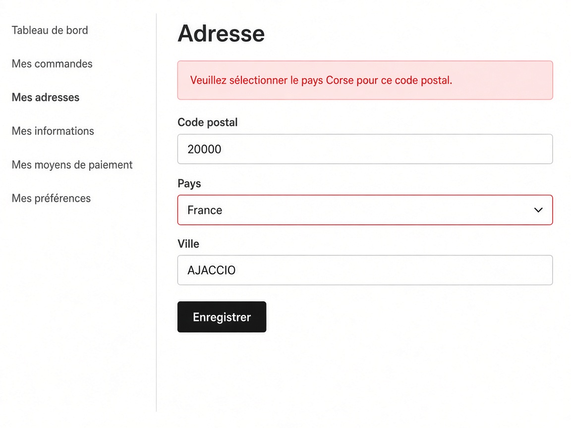 Corse — Module PrestaShop